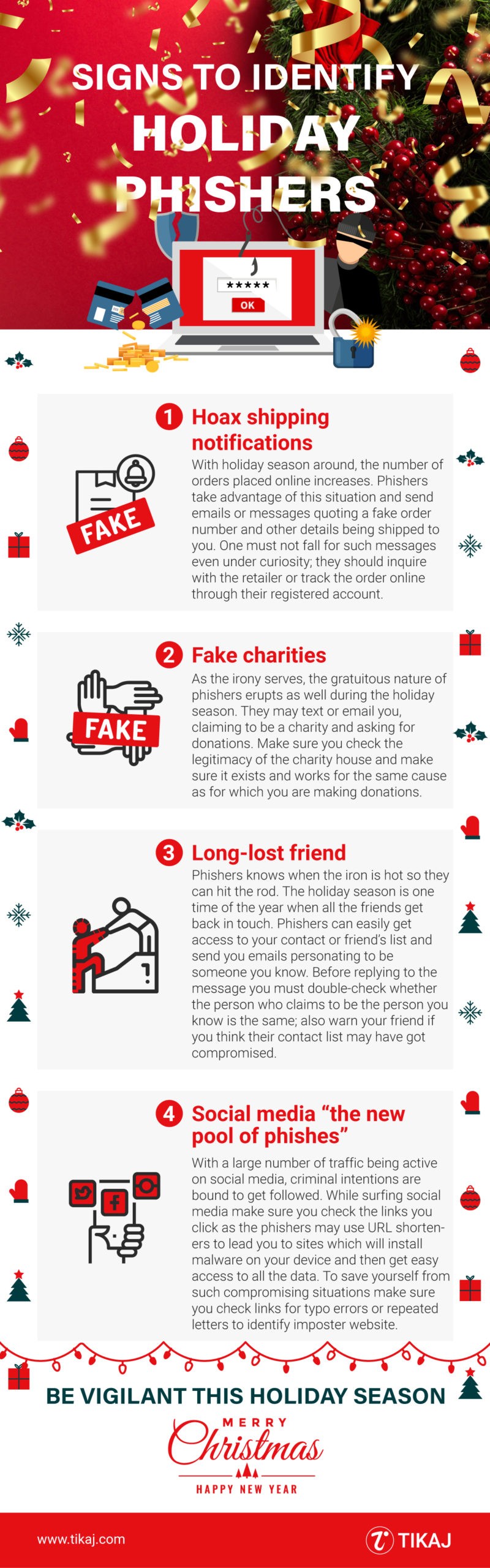 Signs to identify Holiday phishers